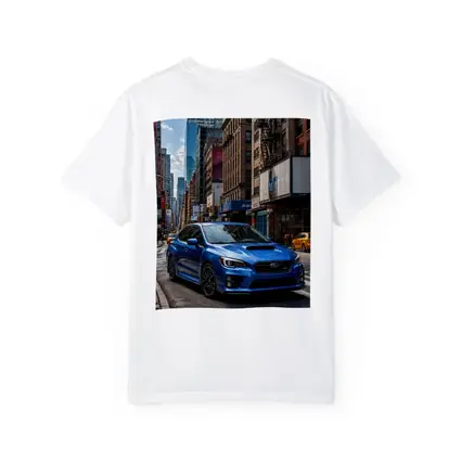 Subaru WRX Blue City Street Scene