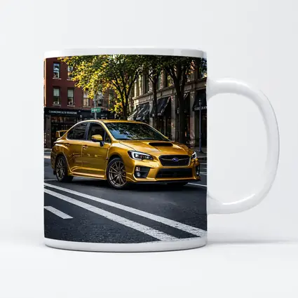 Subaru WRX Gold City Street Urban Setting