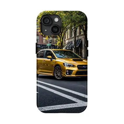 Subaru WRX Gold City Street Urban Setting