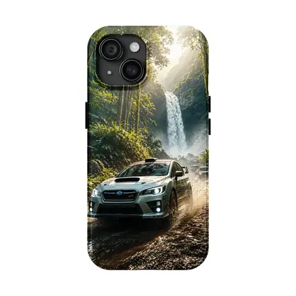 Subaru WRX Rally Car Jungle Waterfall
