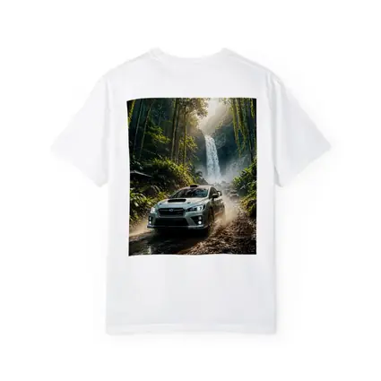 Subaru WRX Rally Car Jungle Waterfall