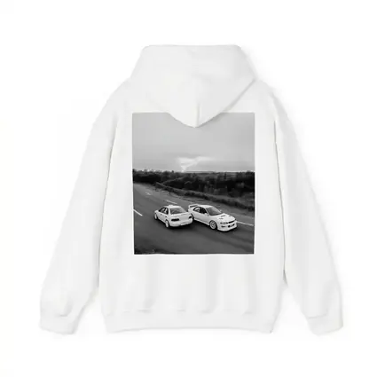 Two White Subaru Impreza WRX On Road