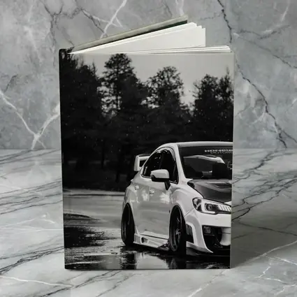 Subaru WRX STI Rainy Day Black White