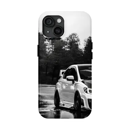 Subaru WRX STI Rainy Day Black White