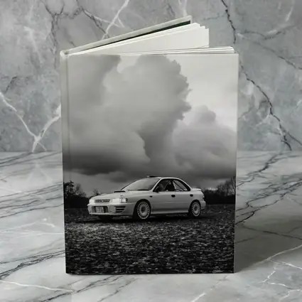 Subaru Impreza WRX Black White Stormy Sky