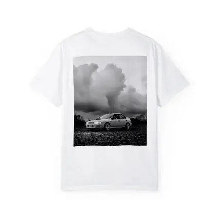 Subaru Impreza WRX Black White Stormy Sky