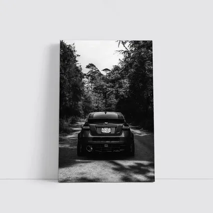 Subaru WRX Rear View Forest Road