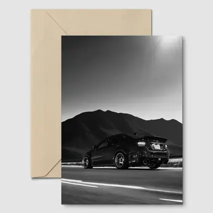 Subaru WRX STI Black Mountain Road Shot