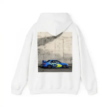 Subaru Impreza WRX Blue Rally Car Concrete Wall
