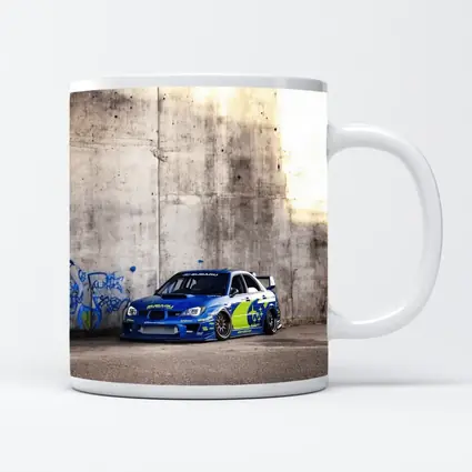 Subaru Impreza WRX Blue Rally Car Wall