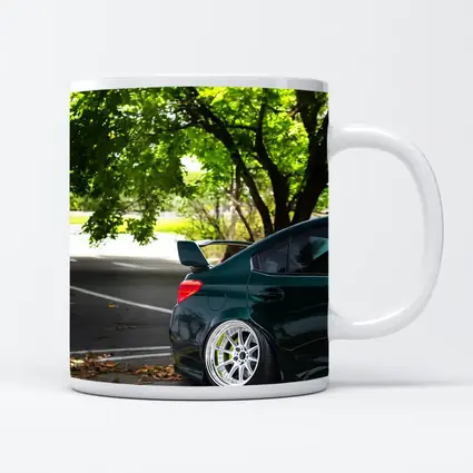 Subaru WRX STI Green Stance Street Shot