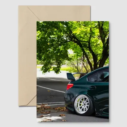 Subaru WRX STI Green Stance Street Shot