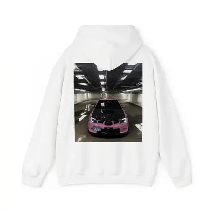 Pink Subaru WRX STI Underground Parking Garage