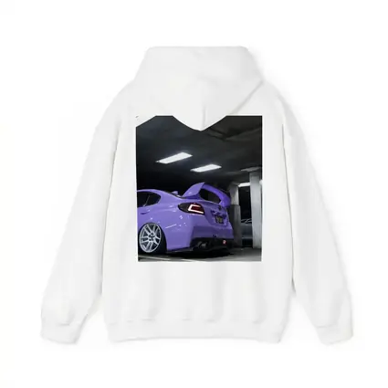 Purple Subaru WRX Parked Underground Garage