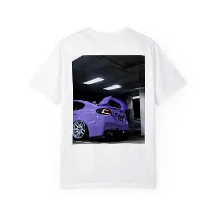 Purple Subaru WRX Parked Underground Garage