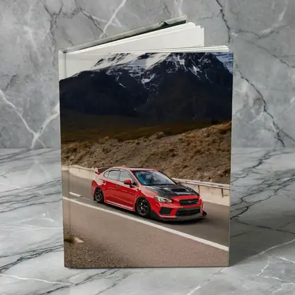 Red Subaru WRX STI Mountain Road Drive