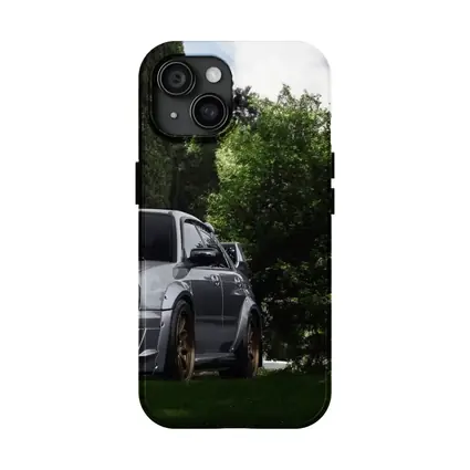 Subaru WRX Silver Car Green Trees