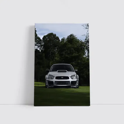 Subaru Impreza WRX Silver Parked Green Park
