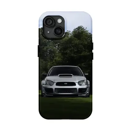 Subaru Impreza WRX Silver Parked Green Park