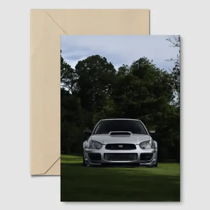 Subaru Impreza WRX Silver Parked Green Park
