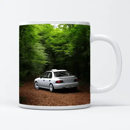 Subaru Impreza WRX White Forest Road
