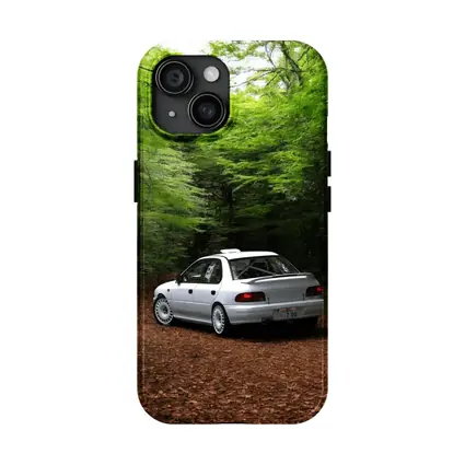Subaru Impreza WRX White Forest Road