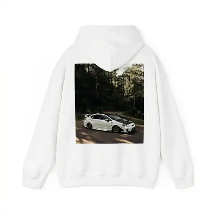 Subaru WRX White on Forest Road