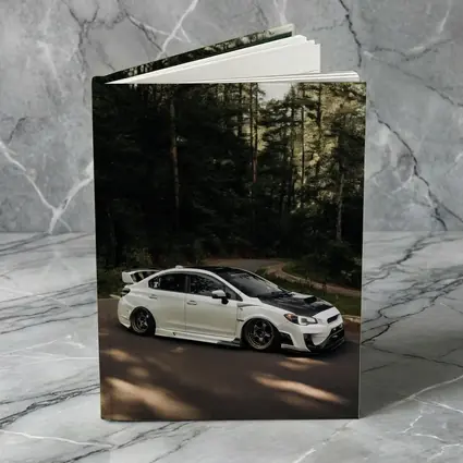 Subaru WRX White on Forest Road