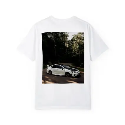 Subaru WRX White on Forest Road