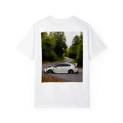 Subaru WRX STI White Winding Forest Road