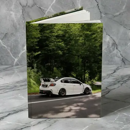 Subaru WRX STI White Forest Road Drive