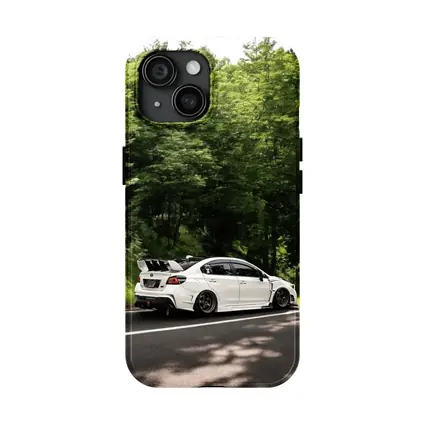 Subaru WRX STI White Forest Road Drive