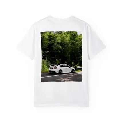 Subaru WRX STI White Forest Road Drive