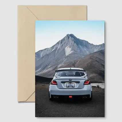 Subaru WRX STI Rear Mountain Backdrop