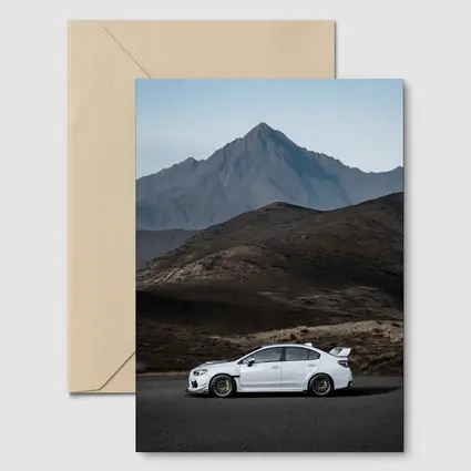 Subaru WRX STI White Mountain Road Shot