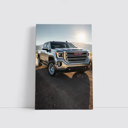 GMC Sierra Truck on Dusty Dirt Road