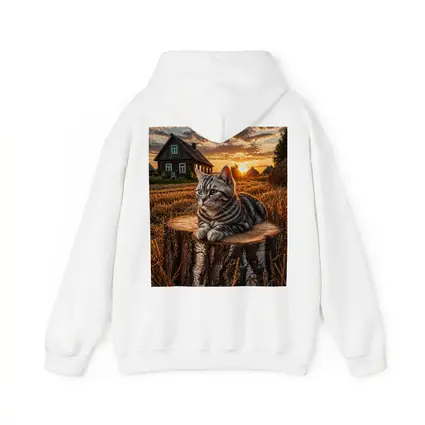 American Shorthair Cat Rural Sunset Field