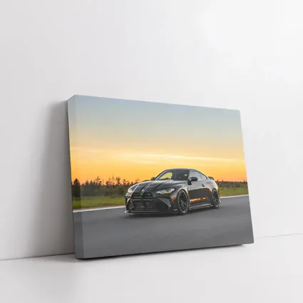 Black BMW M4 Coupe Sunset Track