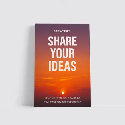 Share Your Ideas Sunset Motivational Quote