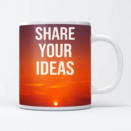 Share Your Ideas Sunset Motivational Quote