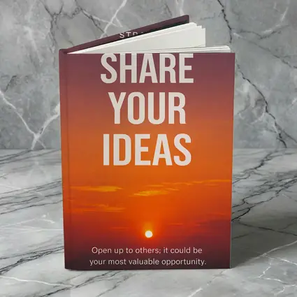 Share Your Ideas Sunset Motivational Quote