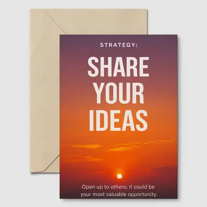 Share Your Ideas Sunset Motivational Quote