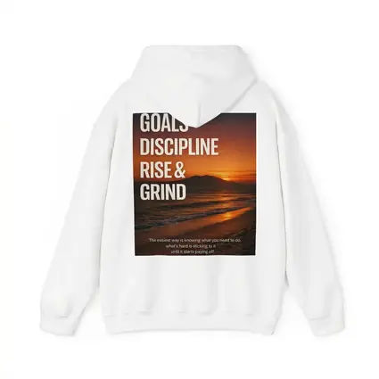 Goals Discipline Rise Grind Sunset Motivational