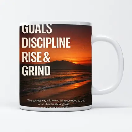 Goals Discipline Rise Grind Sunset Motivational