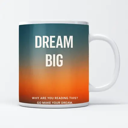 Dream Big Mindset Motivational Sunset Quote