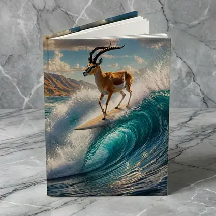 Antelope Surfing Giant Ocean Wave Art