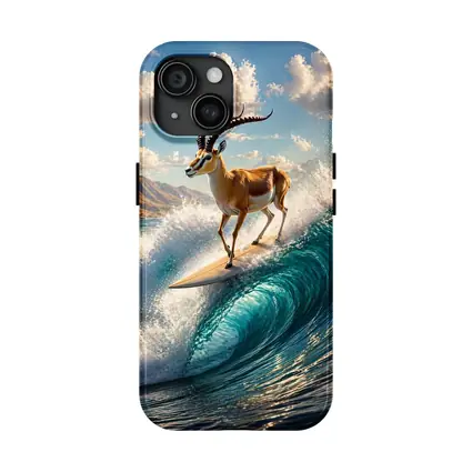 Antelope Surfing Giant Ocean Wave Art