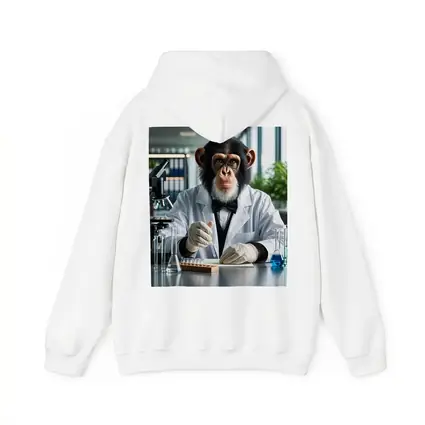 Chimpanzee Scientist Working in Research Laboratory