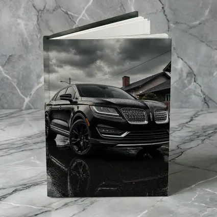 Lincoln MKZ Black SUV Rainy Street Scene