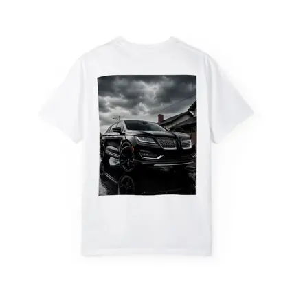 Lincoln MKZ Black SUV Rainy Street Scene